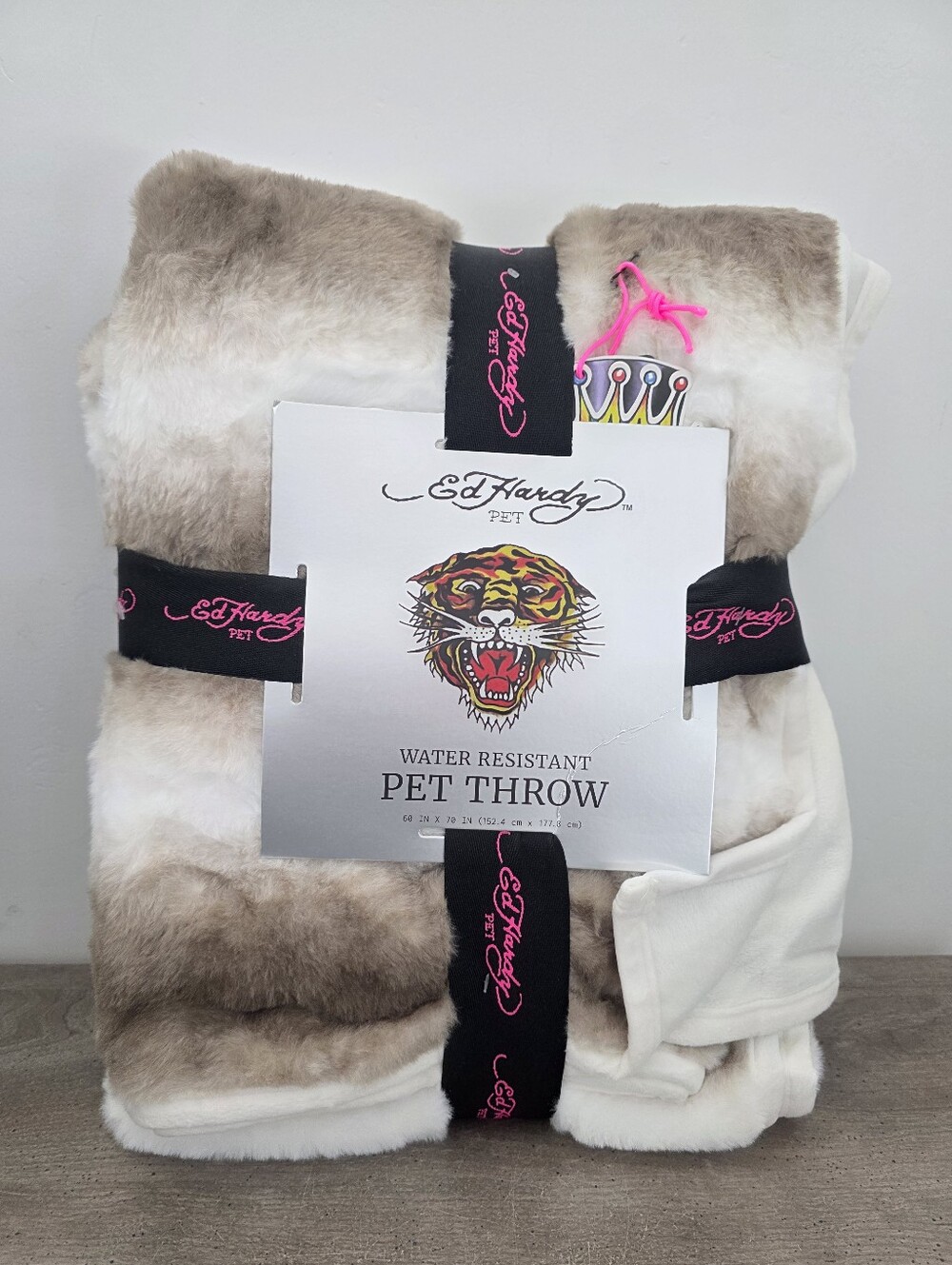 Ed Hardy Water Resistant Pet Throw Blanket New
